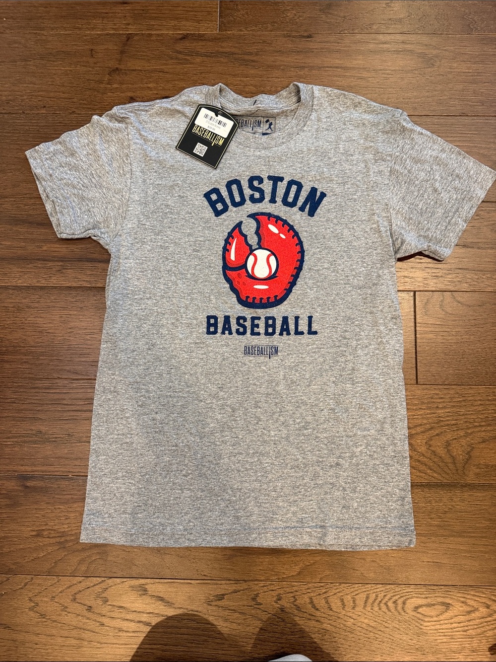 Baseballism Boston Baseball Gray Women’s T-Shirts Size Small NWT - C76-044